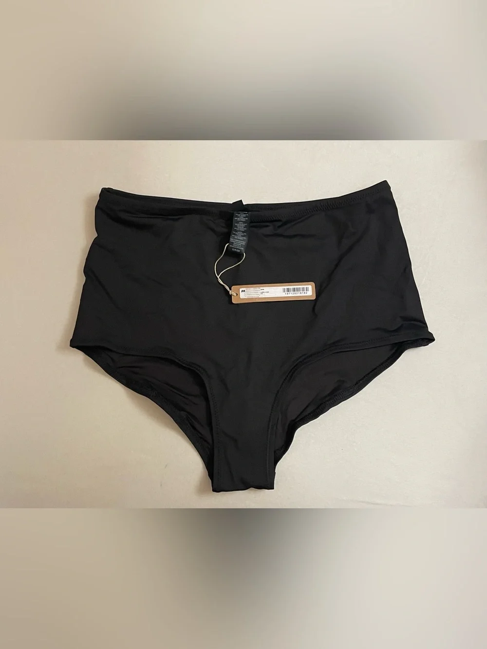 Skims 2Pc SET Black High-Waist Swim Bottom & Swim Top Onyx Black Size S